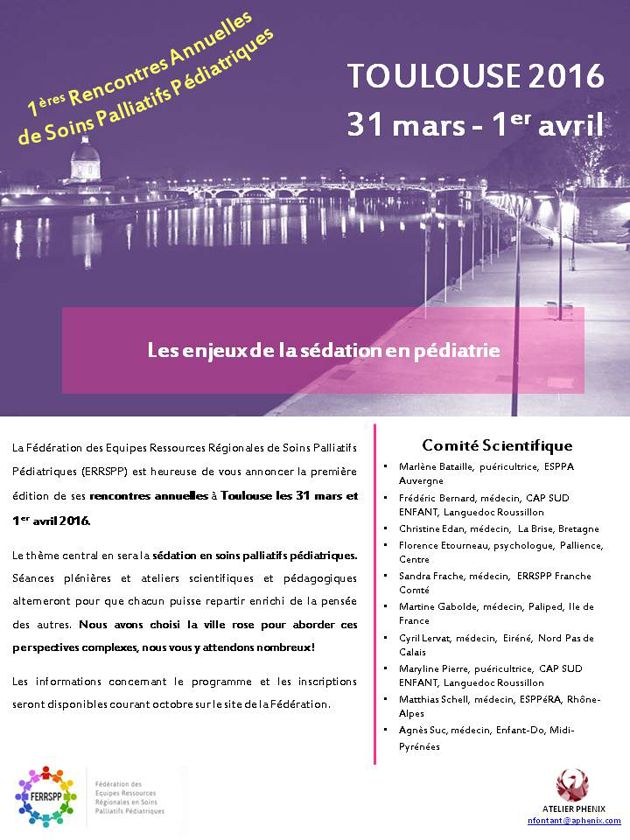 1e rencontres de Soins Palliatifs P&eacute;diatriques